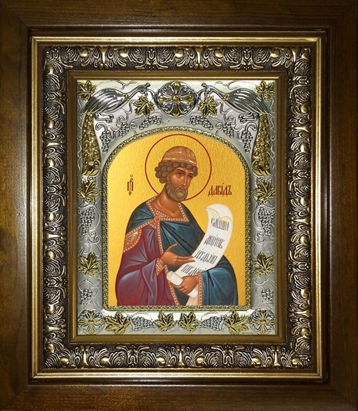 Икона Давид царь и пророк, в киоте 20х24 см 28719