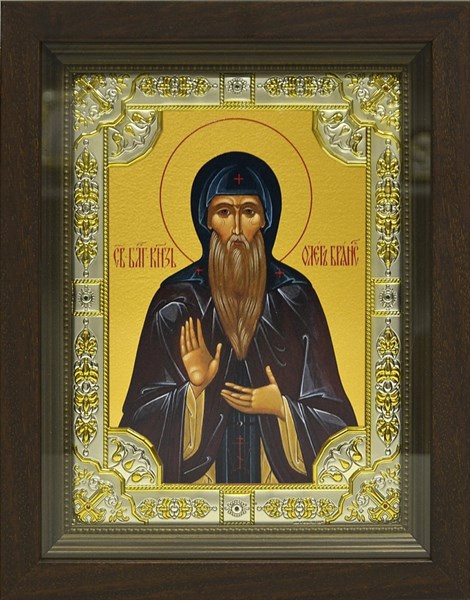 Икона Олег Брянский, благоверный князь, в киоте 24х30 см 28746