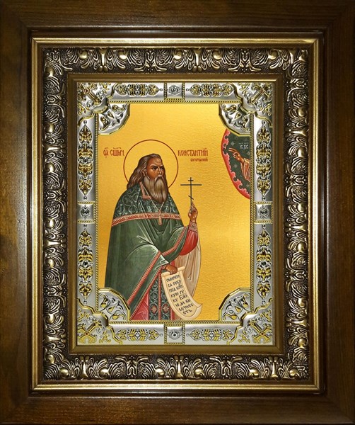 Икона Константин Богородский священномученик, в киоте 24х30 см 28782