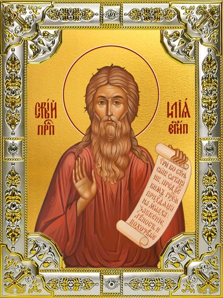 Икона Илия (Илья) Египетский, 18х24 см, со стразами 28806