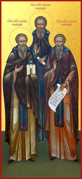 Икона Зосима, Савватий и Герман Соловецкие преподобные 28810