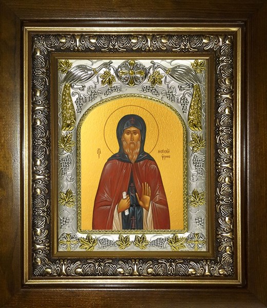 Икона Моисей Угрин (венгр), Печерский, преподобный, в киоте 20х24 см 28843
