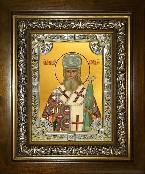 Икона Иннокентий, митрополит Московский, святитель, в киоте 24х30 см 28849