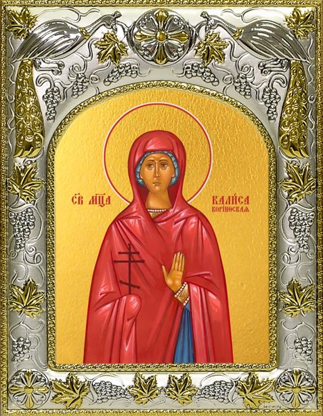 Икона Калиса, святая мученица, 14х18 см 28895