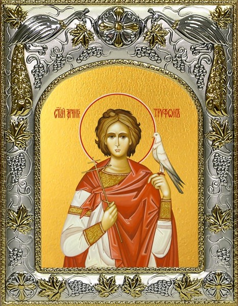 Икона Трифон мученик, 14х18 см 28917