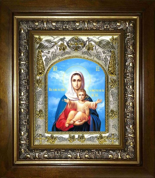 Икона Аз есмь с вами ,и никтоже на вы икона Божией Матери, в киоте 20х24 см 28974