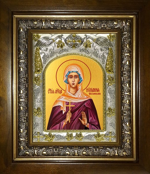 Икона Иулиания Россонская мученица, в киоте 20х24 см 29011