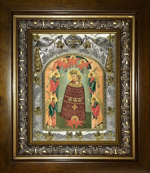 Икона Прибавление Ума, икона Божией Матери, в киоте 20х24 см 29022 - фото 42607