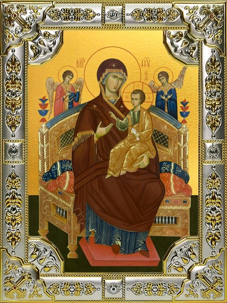 Икона Всецарица икона Божией Матери, 18х24 см, со стразами 29040 - фото 42625