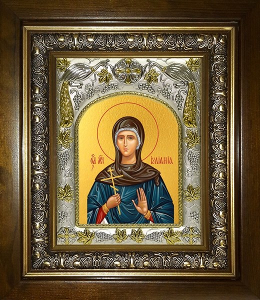 Икона Иулиания Никомидийская, в киоте 20х24 см 29041