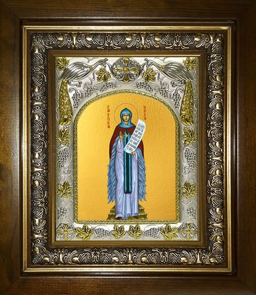 Икона Афанасия Эгинская, преподобная, в киоте 20х24 см 29052