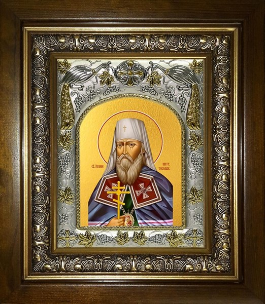 Икона Иоанн (Иван) (Максимович), митрополит Тобольский и всея Сибири, святитель, в киоте 20х24 см 29072