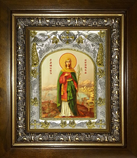 Икона Елисавета (Елизавета) Адрианопольская, мученица, в киоте 20х24 см 29089