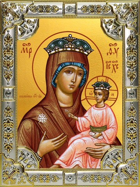 Икона Всеблаженная икона Божией Матери, 18х24 см, со стразами 29095