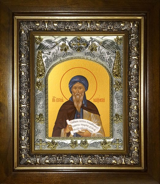 Икона Святой преподобный Косма Маиумский (Иерусалимский), в киоте 20х24 см 29160