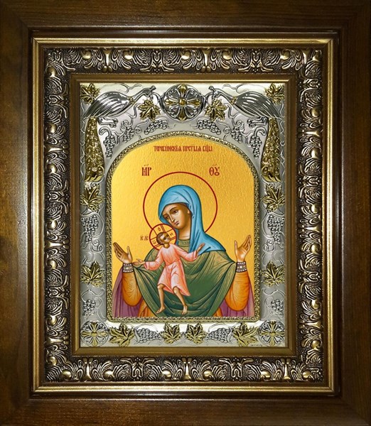 Икона Теребенская (Теребинская) икона Божией Матери, в киоте 20х24 см 29200 - фото 42781