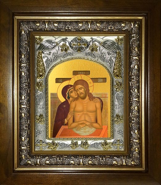 Икона Не рыдай Мене, Мати, в киоте 20х24 см 29214