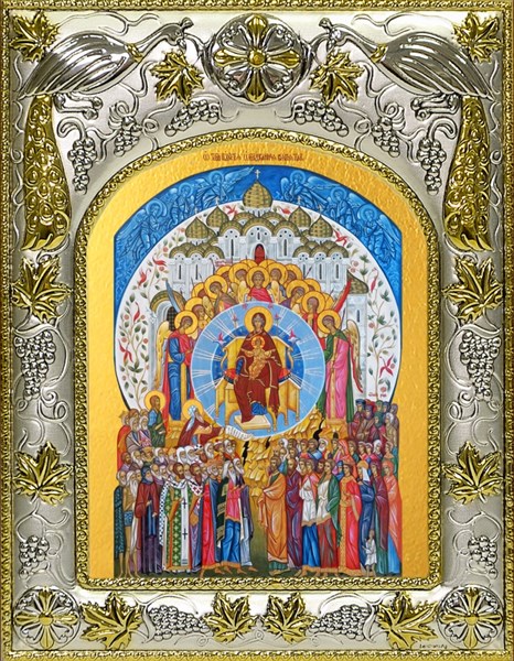 Икона О Тебе радуется, икона Божией Матери, 14х18 см 29233