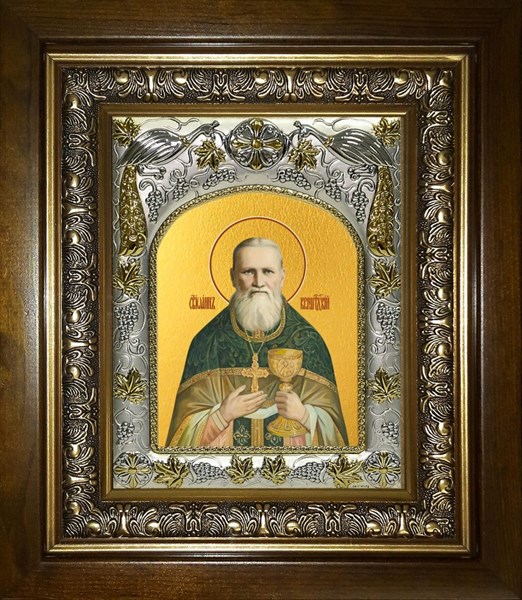 Икона Иоанн (Иван) Кронштадский праведный, чудотворец, в киоте 20х24 см 29234