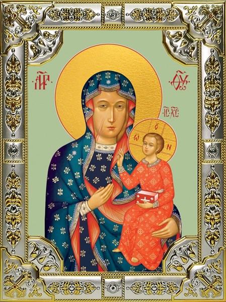 Икона Ченстоховская икона Божией Матери, 18х24 см, со стразами 29253 - фото 42833