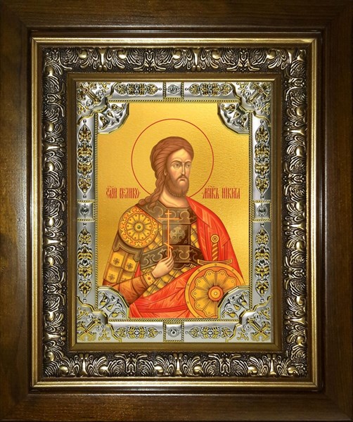 Икона Никита мученик, в киоте 24х30 см 29261