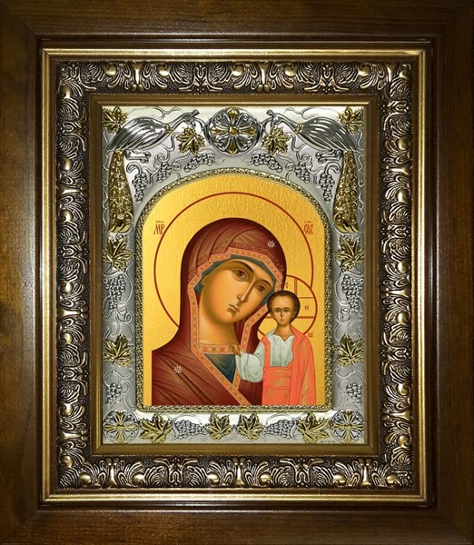 Икона Казанская икона Божией Матери, в киоте 20х24 см 29262 - фото 42842