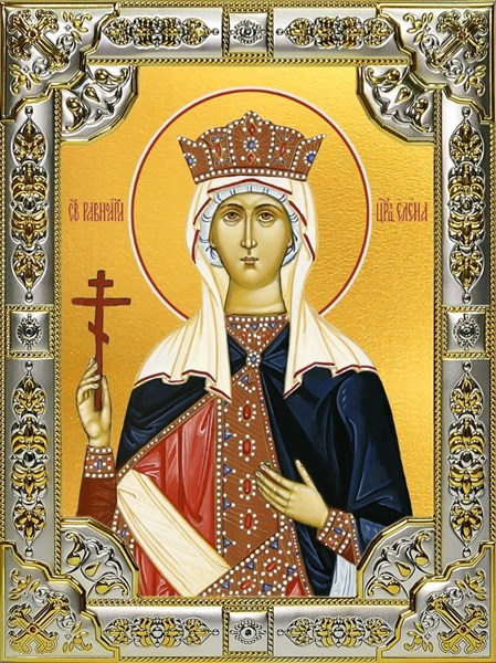 Икона Елена равноапостольная царица,18х24 см, со стразами 29266