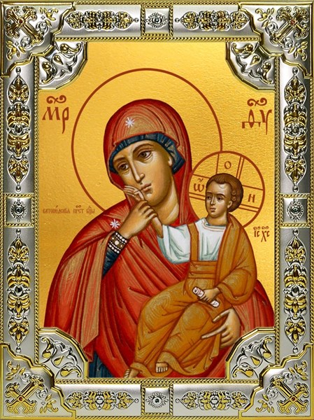 Икона Ватопедская икона Божией Матери, 18х24 см, со стразами 29277