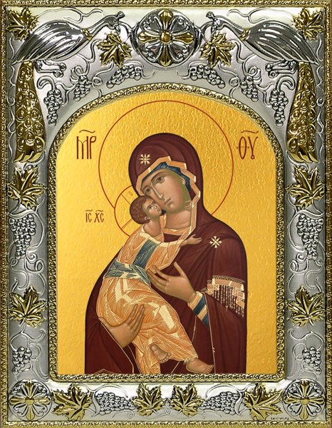 Икона Владимирская икона Божией Матери, 14х18 см 29290 - фото 42869
