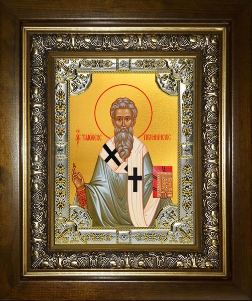Икона Тимофей, епископ Проконесский, Cвятитель, в киоте 24х30 см 29323 - фото 42901