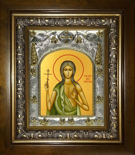Икона Мария Египетская, преподобная, в киоте 20х24 см 29355