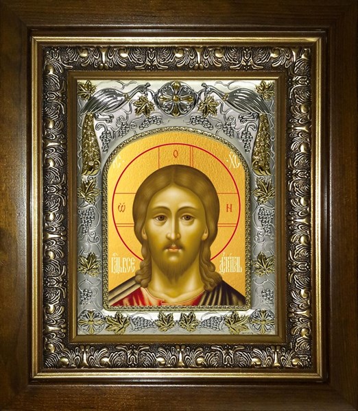 Икона Господь Вседержитель, в киоте 20х24 см 29359