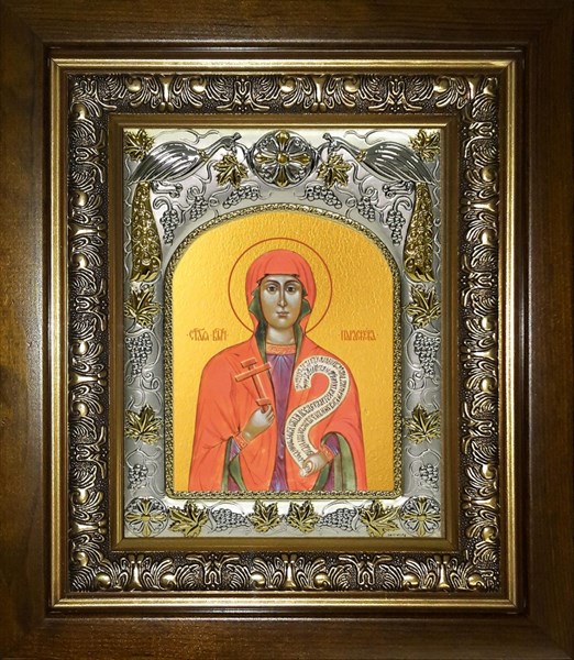 Икона Параскева Пятница мученица, в киоте 20х24 см 29397