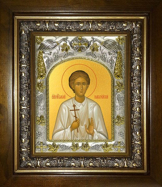Икона Василий Мангазейский, мученик, в киоте 20х24 см 29403 - фото 42978