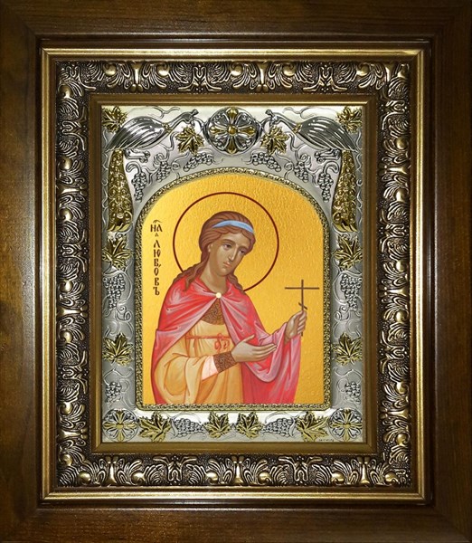 Икона Любовь мученица, в киоте 20х24 см 29416