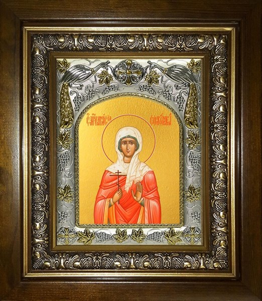 Икона Святая Анисия Солунская, в киоте 20х24 см 29465
