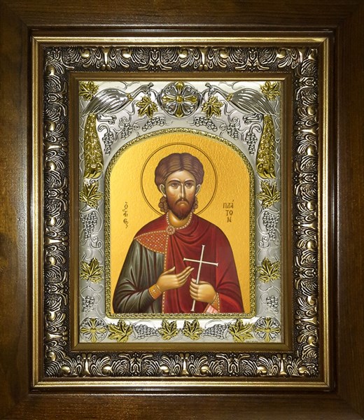 Икона Платон Анкирский, мученик, в киоте 20х24 см 29528