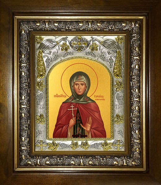 Икона Рафаила (Вишнякова) преподобномученица, в киоте 20х24 см 29563
