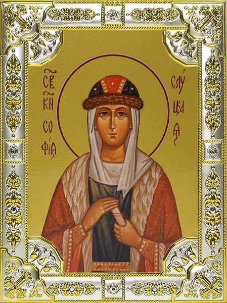 Икона София Слуцкая, княгиня, 18х24 см, со стразами 29620