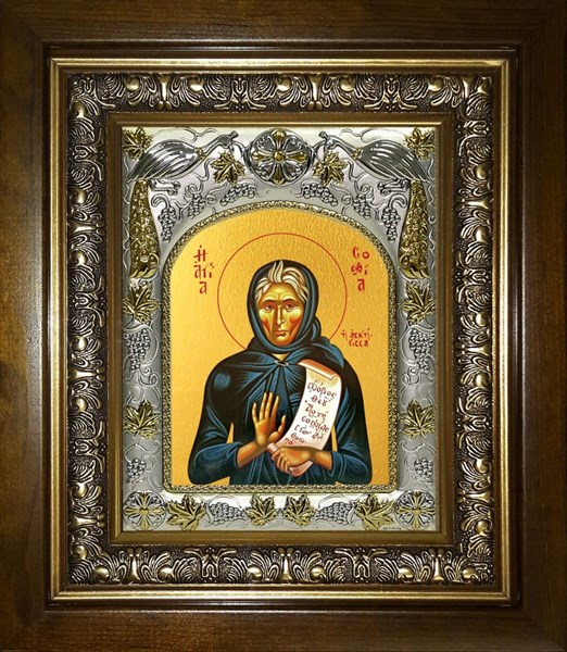 Икона София (Хотокуриду), преподобная, в киоте 20х24 см 29640