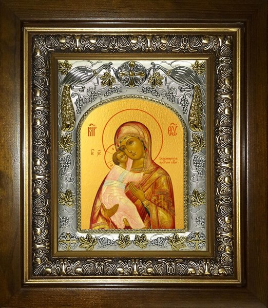 Икона Владимирская икона Божией Матери, в киоте 20х24 см 29683 - фото 43248