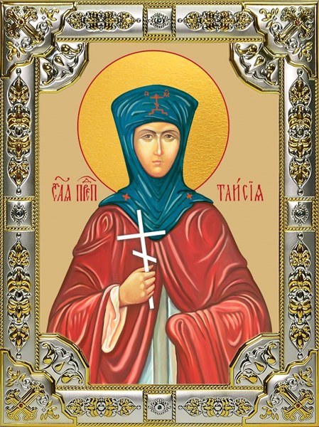 Икона Таисия Египетская преподобная, 18х24 см, со стразами 29841