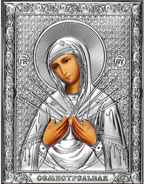 Икона Семистрельная Божия Матерь, 14х18 см 29868