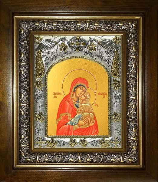 Икона Анна, мать Пресвятой Богородицы, праведная, в киоте 20х24 см 29902 - фото 43460