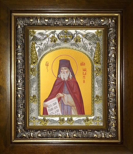 Икона Макарий Оптинский, преподобный , в киоте 20х24 см 29937