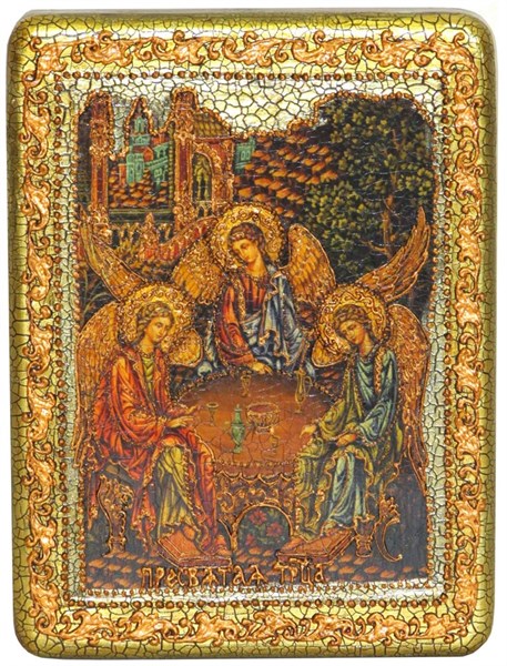 Подарочная икона Троица на дубе на праздник 15х20 см. 234461 - фото 4872