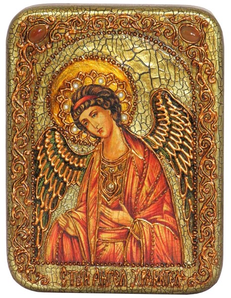Подарочная икона Ангел Хранитель на дубе 15х20 см. 234311 - фото 5314