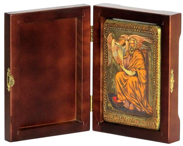 Настольная икона Матфей Святой апостол и евангелист на дубе 10х15 см. 234232