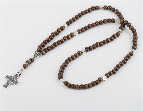 Четки 100 деревянные с крестом 229910