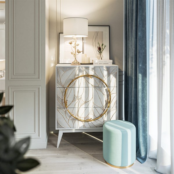 Банкетка ENZO Аквамарин Голд Bo14086_3102